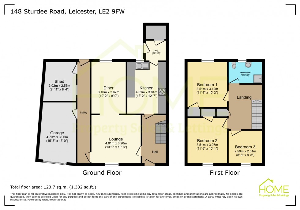 Floorplan for Sturdee Road, Eyres Monsell, Leicester