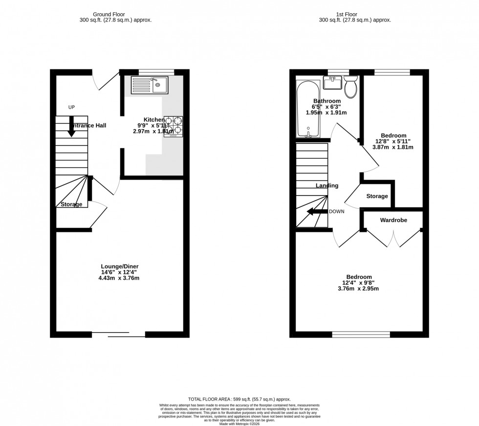Floorplan for Talbott Close, Boughton Astley