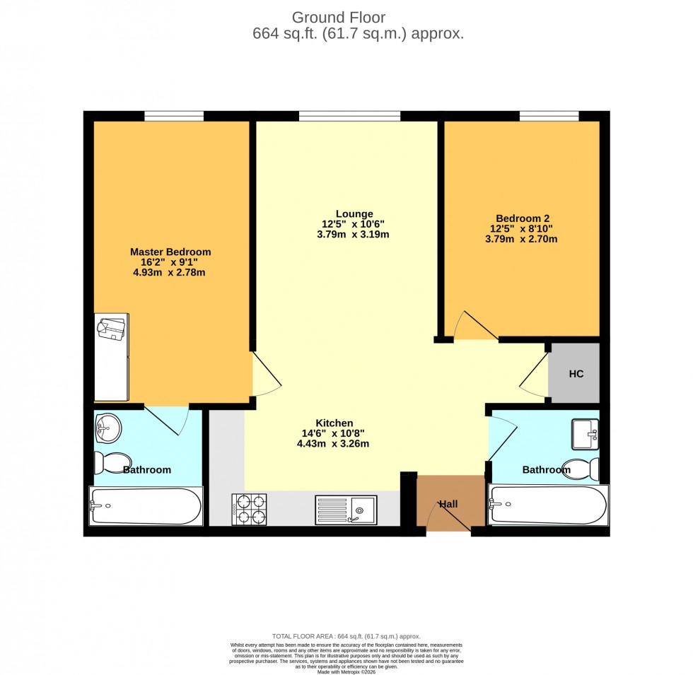 Floorplan for Apartment G9, 38Windmill Street, Birmingham, West Midlands