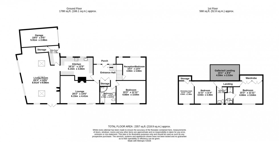 Floorplan for Bank Edge, The Bank, Shearsby, Lutterworth, Leicestershire