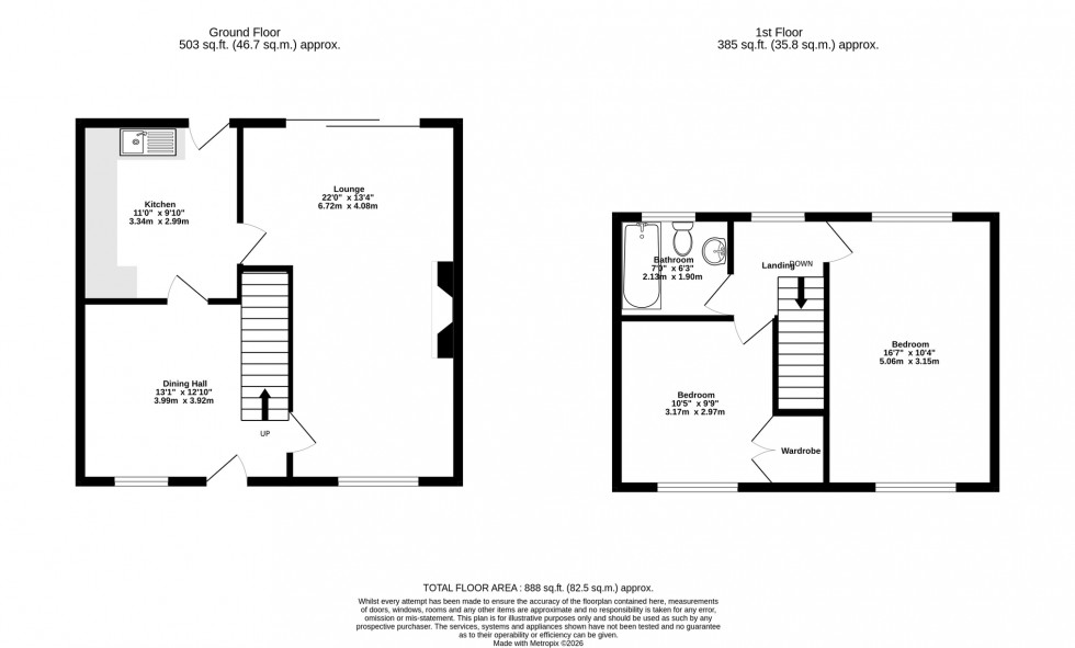 Floorplan for Leicester Road, Kibworth Harcourt, Leicester, Leicestershire