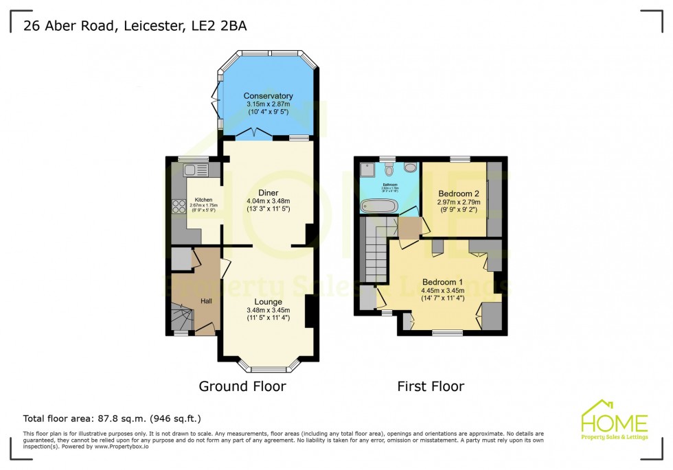 Floorplan for Aber Road, Stoneygate, Leicester