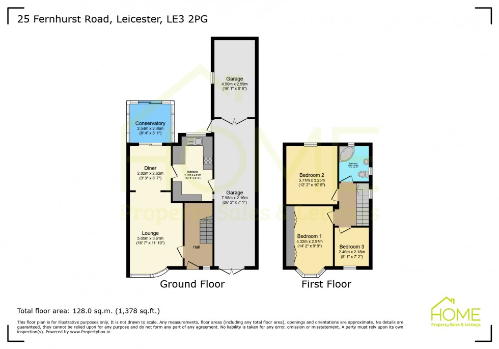 Floorplan for Fernhurst Road, Leicester, Leicestershire