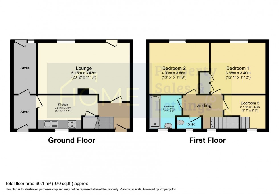 Floorplan for LARCH GROVE, BRAUNSTONE, LEICESTER