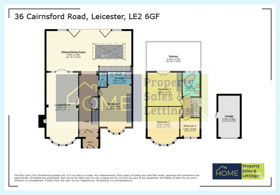 Floorplan for Cairnsford Road, Knighton Fields