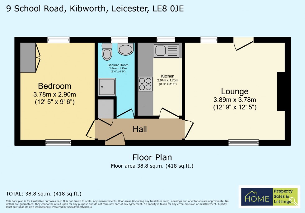 Floorplan for 9 School Road, Kibworth, Leicester, Leicestershire