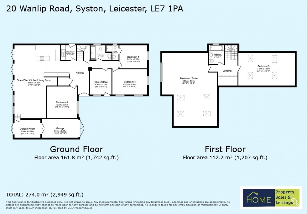 Floorplan for Wanlip Road, Syston, Leicester, Leicestershire