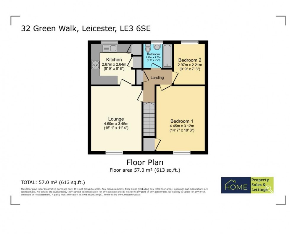 Floorplan for Green Walk, Leicester, Leicestershire