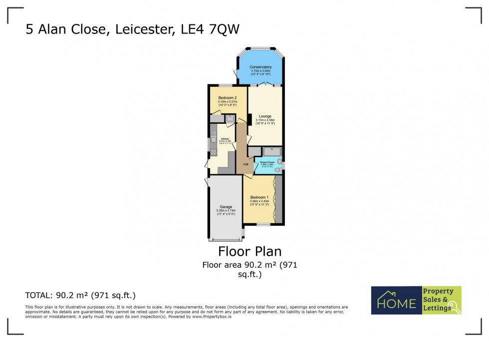 Floorplan for Alan Close,  Rushey Mead, Leicester