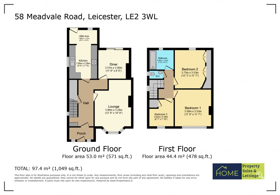 Floorplan for Meadvale Road, Leicester, Leicestershire