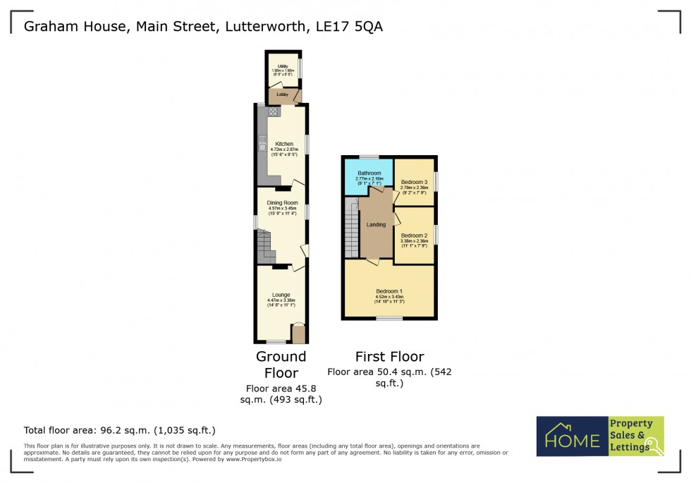 Floorplan for Graham House, Main Street, Peatling Parva, Lutterworth, Leicestershire