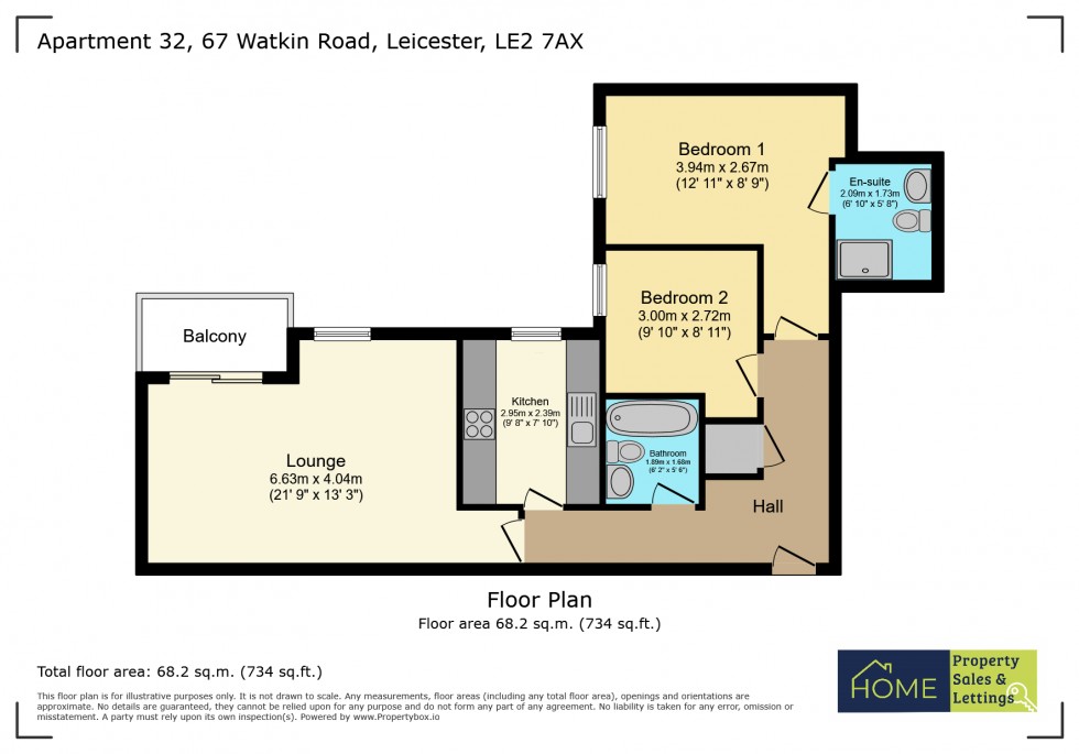 Floorplan for 67 Watkin Road, Apartment 32, Leicester, Leicestershire