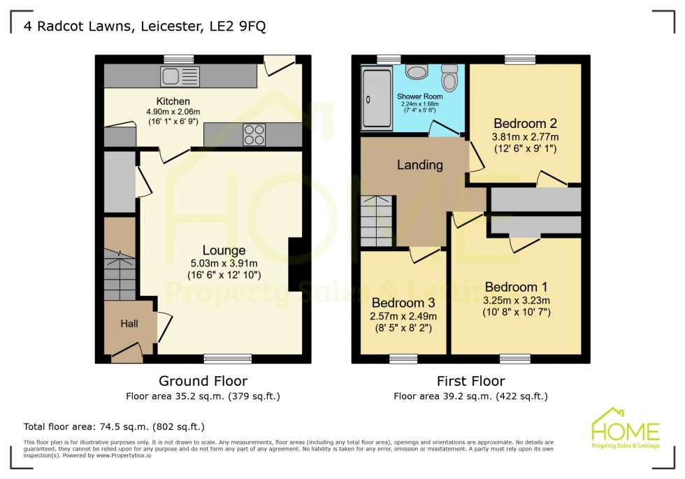 Floorplan for 4 Radcot Lawns
