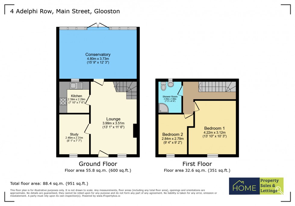 Floorplan for Adelphi Row, Main Street, Glooston, Market Harborough