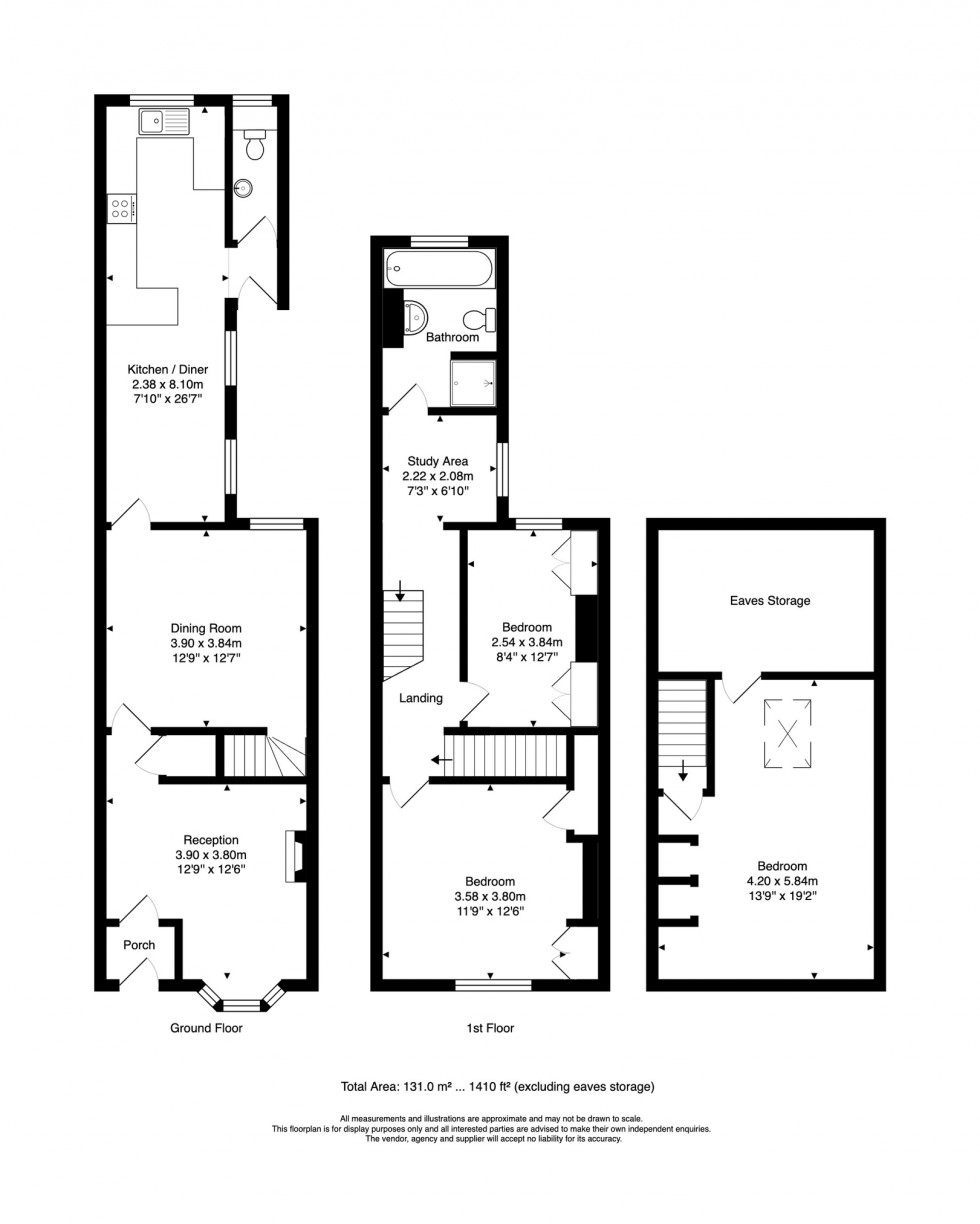Floorplan for 8 Thurlow Road Clarendon Park Leicester LE2 1YE