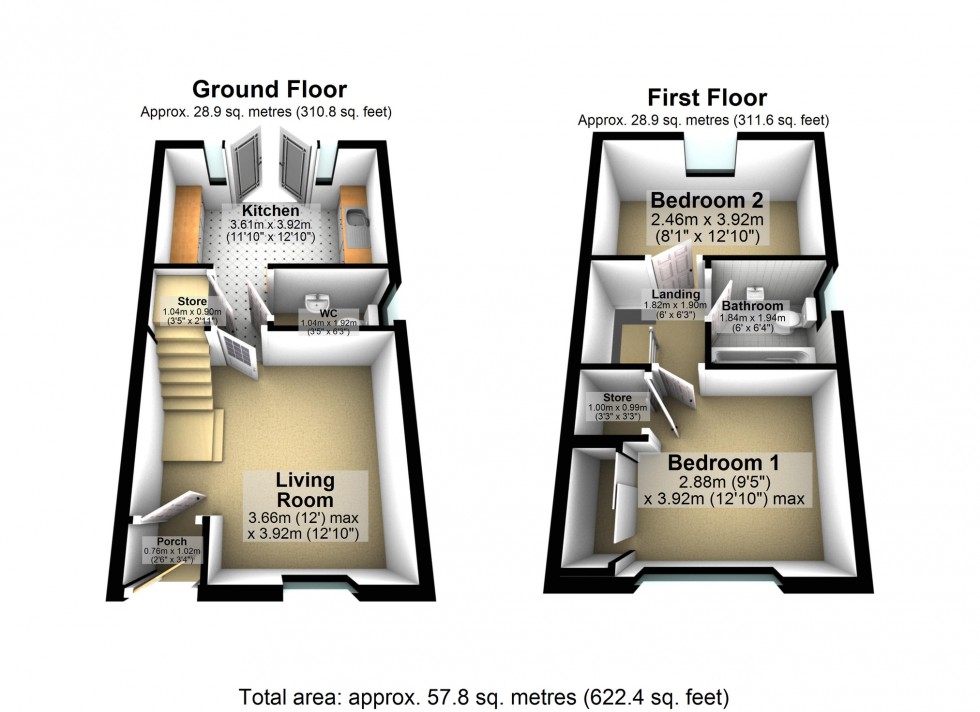 Floorplan for Preston Close, Wigston, Leicestershire