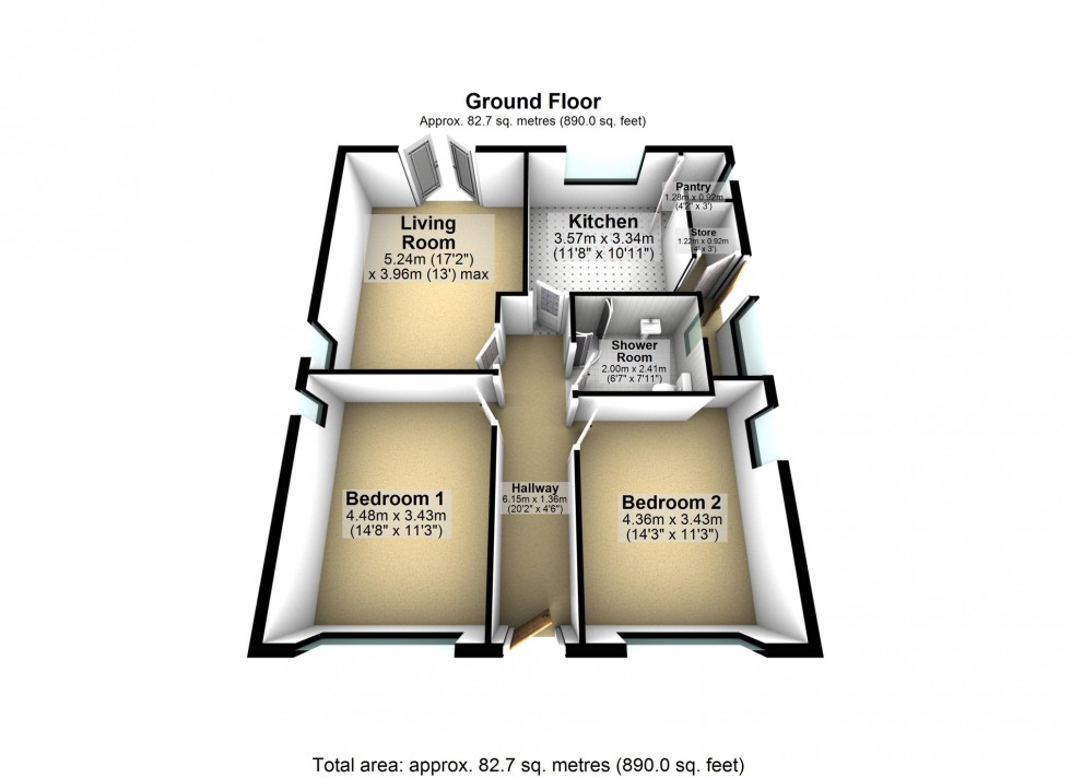Floorplan for Saddington Road, Fleckney, Leicester, Leicestershire