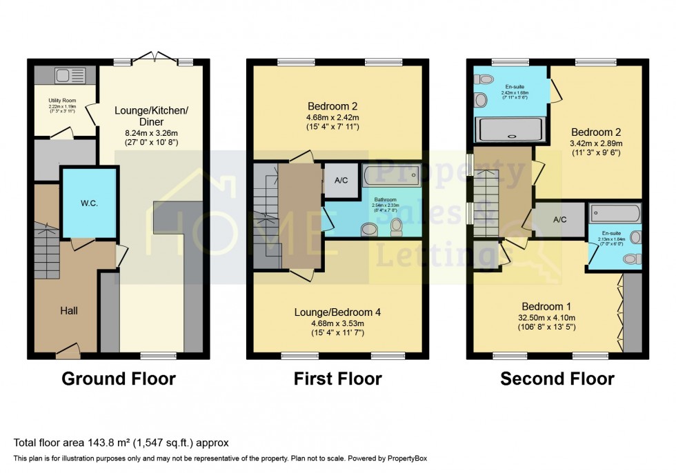 Floorplan for 133 Tay Road, New Lubbesthorpe, Leicester, LE19 4ED