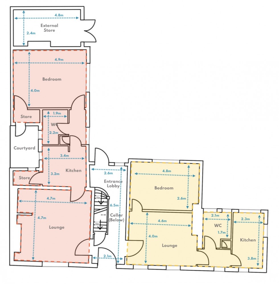 Floorplan for The Old Woodyard, High Street, Syston, Leicester, LE7 1GP