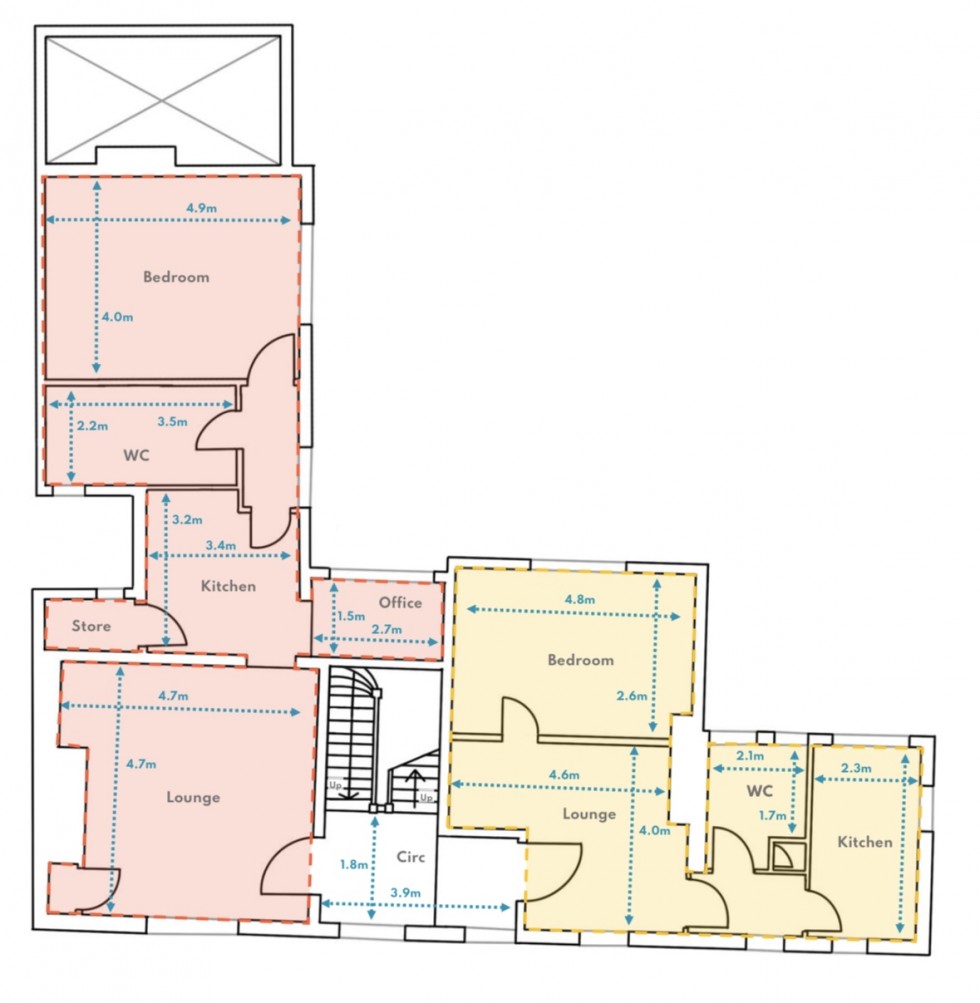 Floorplan for The Old Woodyard, High Street, Syston, Leicester, LE7 1GP