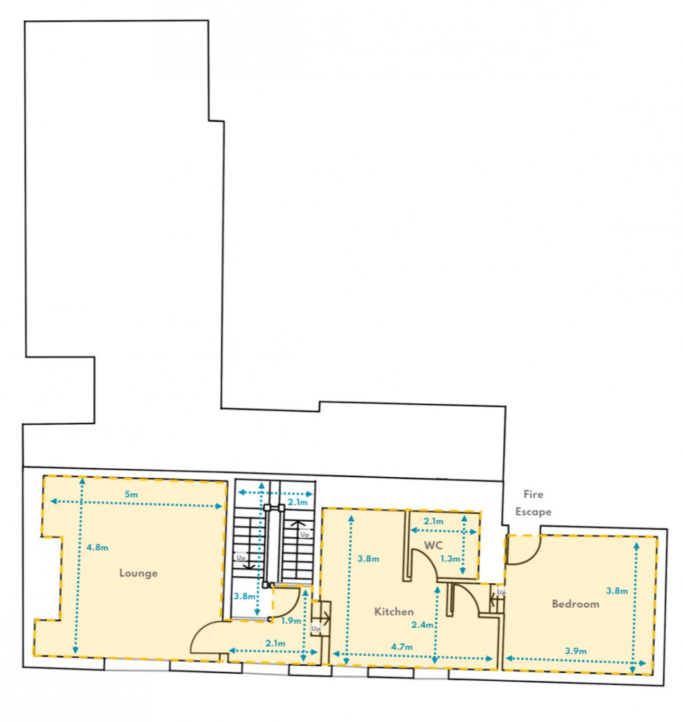 Floorplan for The Old Woodyard, High Street, Syston, Leicester, LE7 1GP