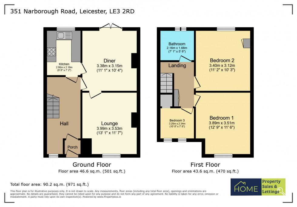 Floorplan for Narborough Road, Leicester, Leicestershire