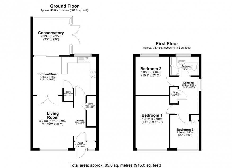 Floorplan for Beaumont Walk, Leicester, LE4 0PQ