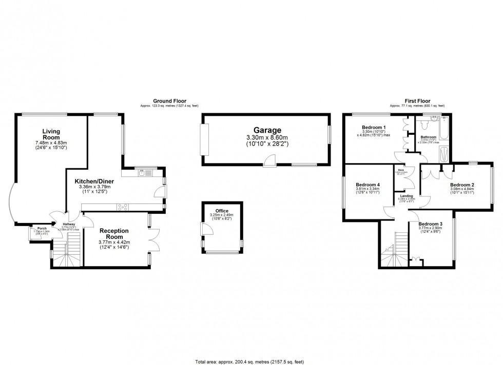 Floorplan for New Road, Kibworth Harcourt, Leicestershire