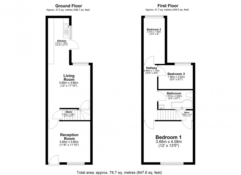 Floorplan for Handley Street, Aylkestone, Leicester