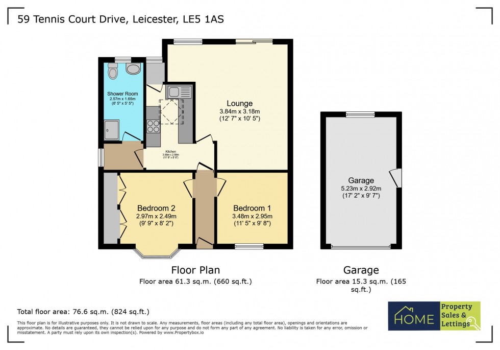 Floorplan for Tennis Court Drive, Humberstone, Leicester