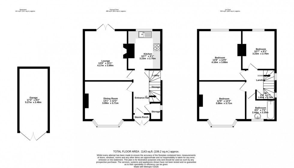 Floorplan for Cornhill House, Knighton Road, Leicester, Leicestershire