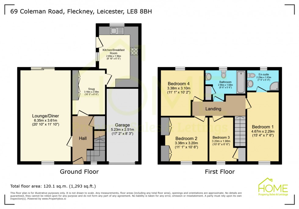 Floorplan for Coleman Road, Fleckney, Leicester, Leicestershire