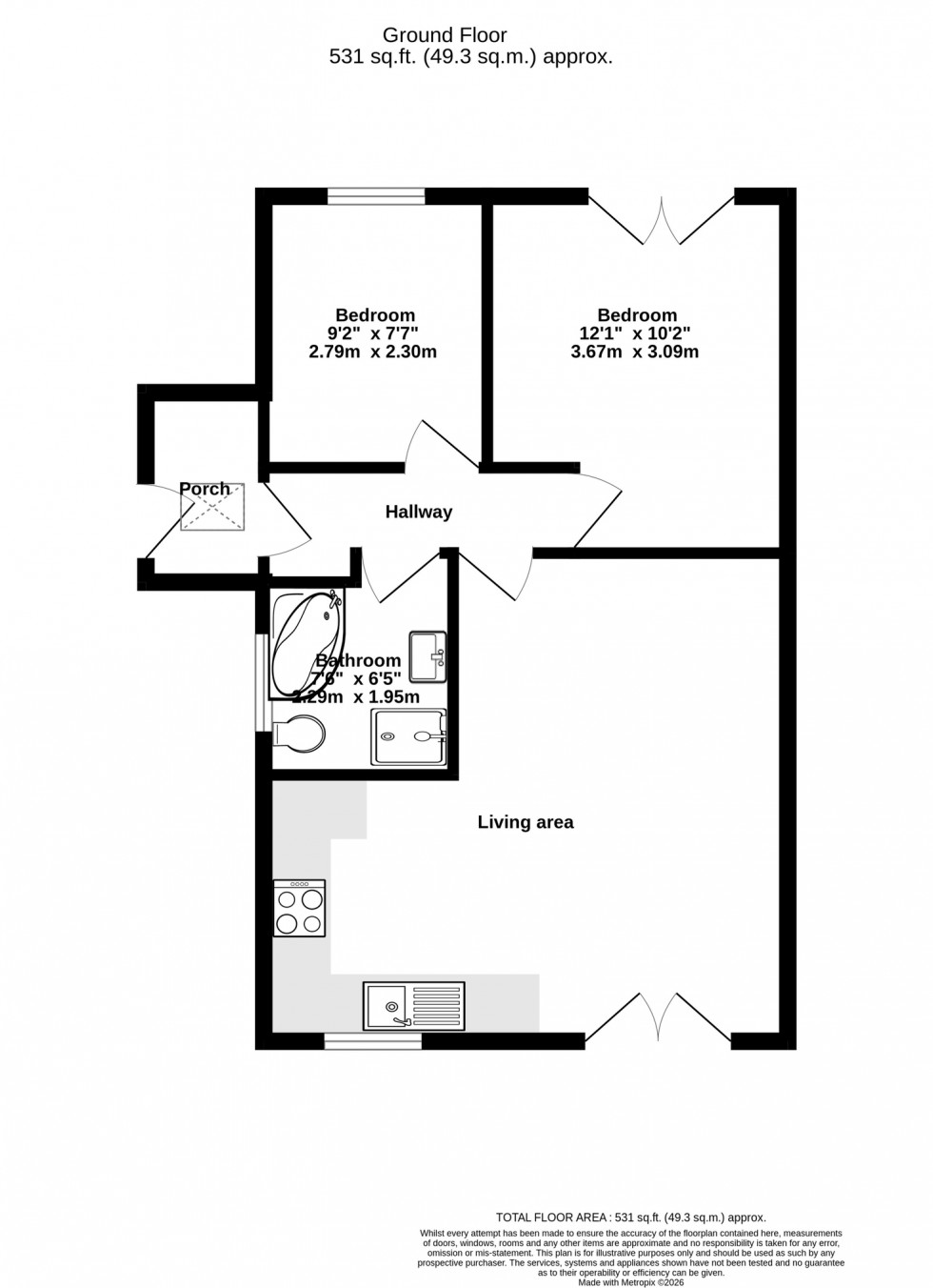 Floorplan for Blackthorn Drive, Leicester, LE4 1BH