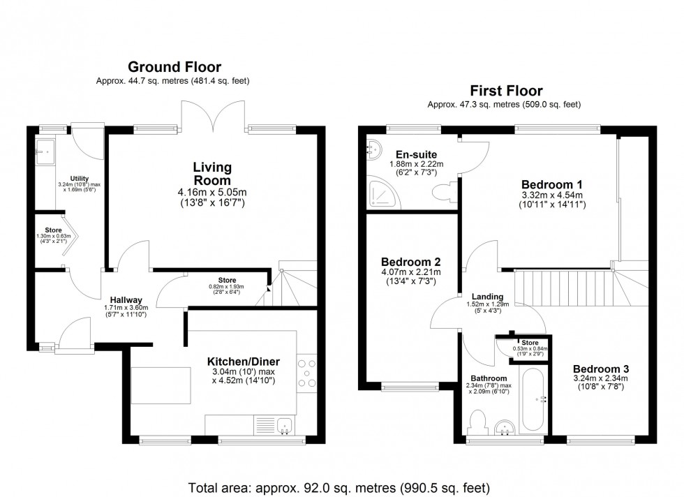 Floorplan for Priest Meadow, Fleckney, Leicester, Leicestershire