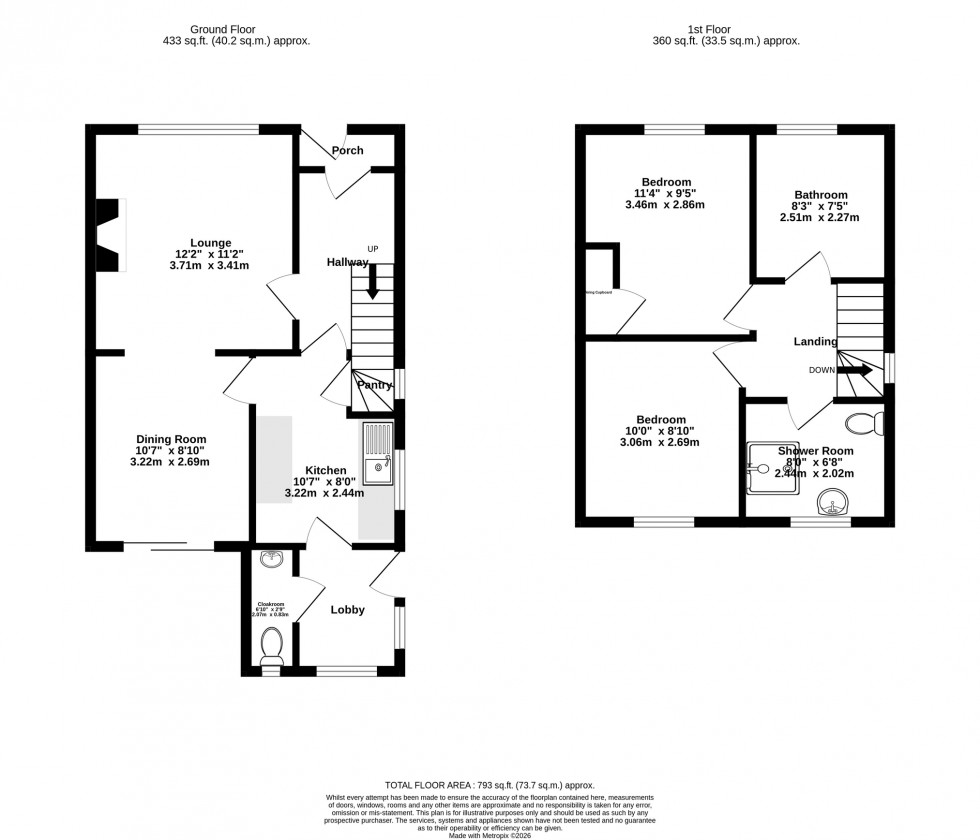 Floorplan for The Leys, Kibworth Beauchamp, Leicester, Leicestershire