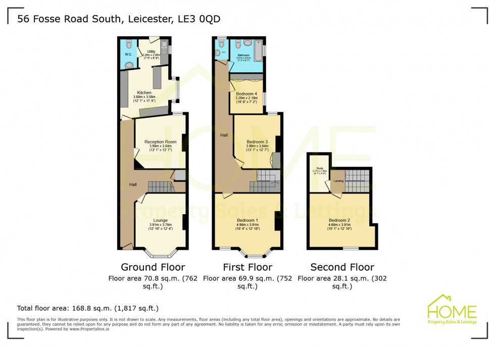 Floorplan for Fosse Road South, Leicester, Leicestershire