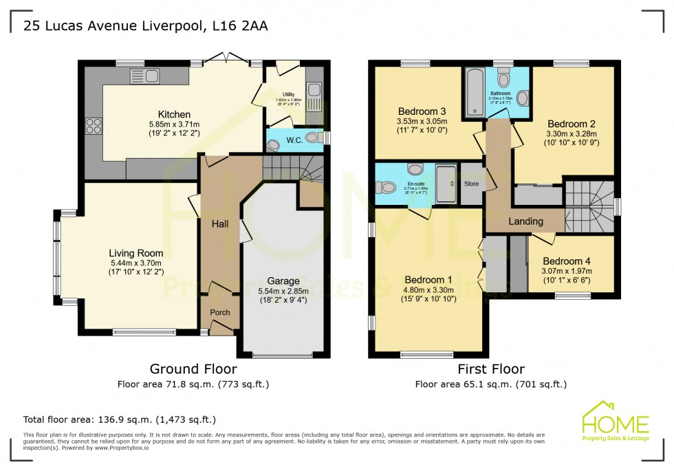 Floorplan for Lucas Avenue, Liverpool, Merseyside